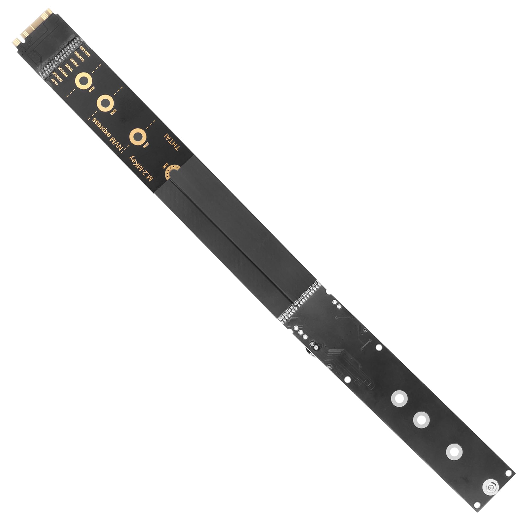M.2 NVMe SSD Extension Cable M2 M-Key NVME Male to Female Adapter for Motherboard SSD 2230/2242/2260/2280 NVME support only (33 cm/13 in)