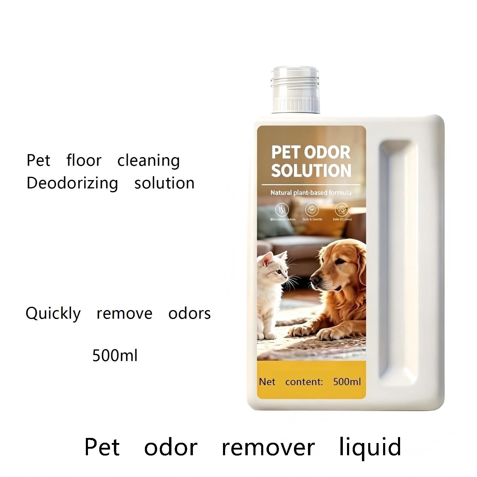 3 Botellas De 500 Ml De Solución De Limpieza Especial For Eliminar Olores En Mascotas, Compatible Con Dreame, Solución De Fregona For Aspiradora De Doble Uso En Seco Y Húmedo