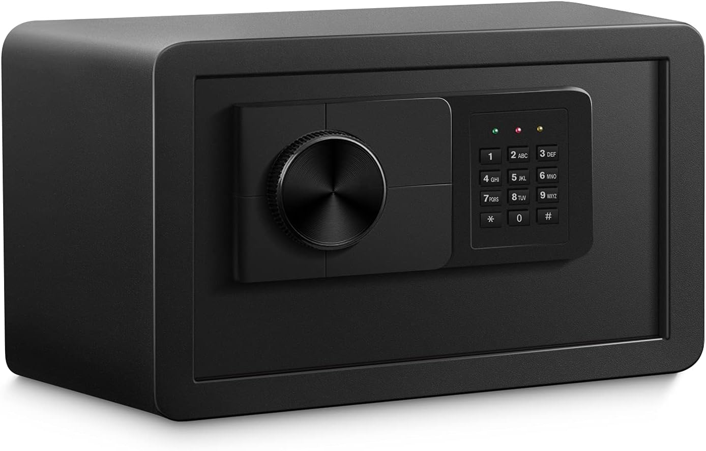 WINCENTPRO Home Security Safe with Programmable Keypad Steel Safe Lock Box with Alarm System & Emergency Key for Office Home Hotel - Secure Documents Jewelry Money Valuables 0.3 Cubic Feet