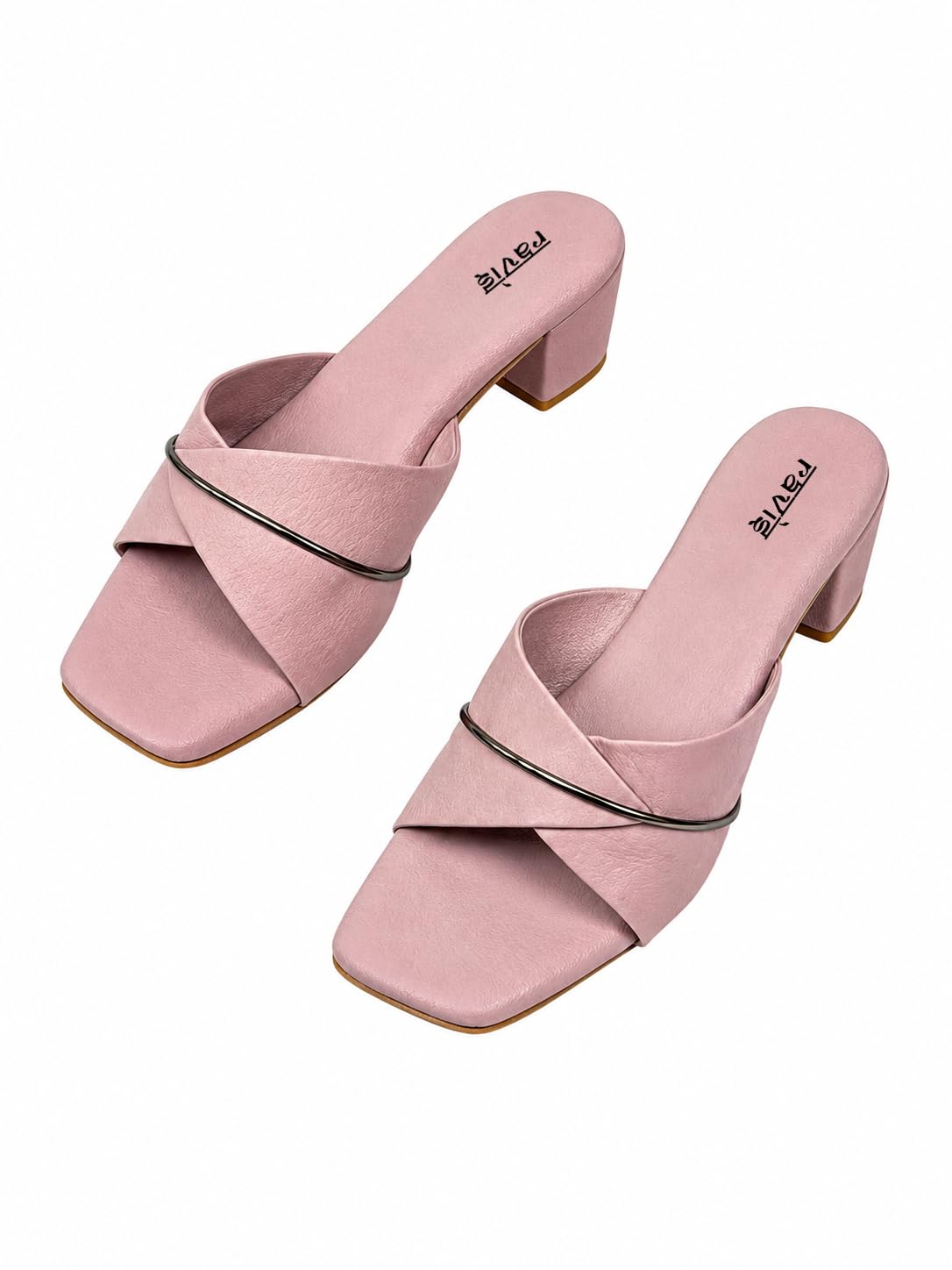 ravis Women’s Cross-Strap Square-Toe Block Heel Slip-On Sandals-picture-32