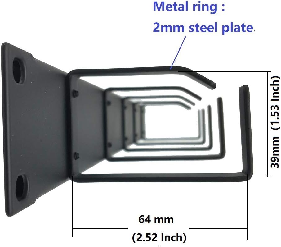 2 Pcs of 1U 19" Rack Mount Cable Management Organizer -5 D-Ring Metal Server Rack Cable Manager Wire Management System (5R2PC)