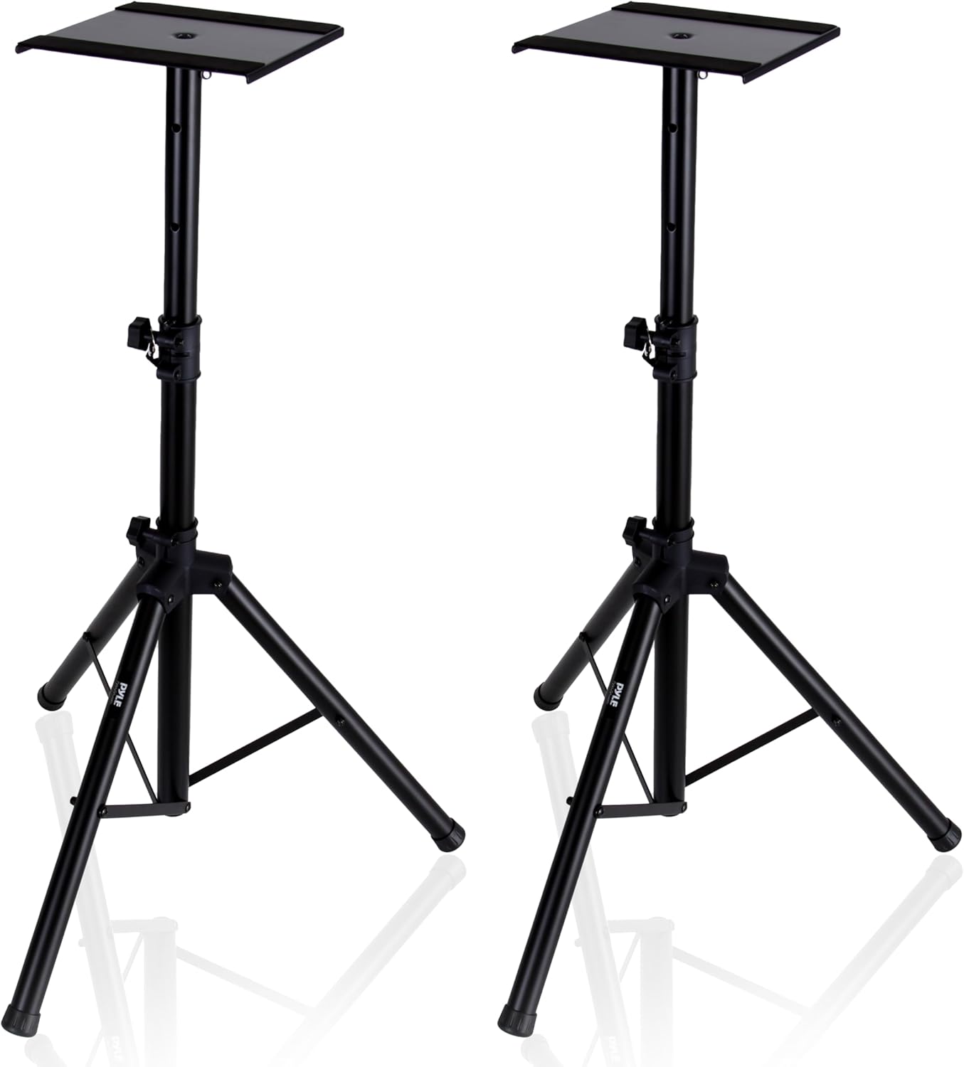 Pyle adjustable speaker stand pair with metal base