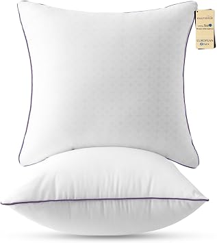 JOLLYVOGUE Euro Size Pillows Set of 2, 26 x 26 Cooling Bed Throw Pillows with Oeko-Tex Certified Soft Down Alternative Fill, Luxury Hotel Quality for Bed, Couch, and Sofa