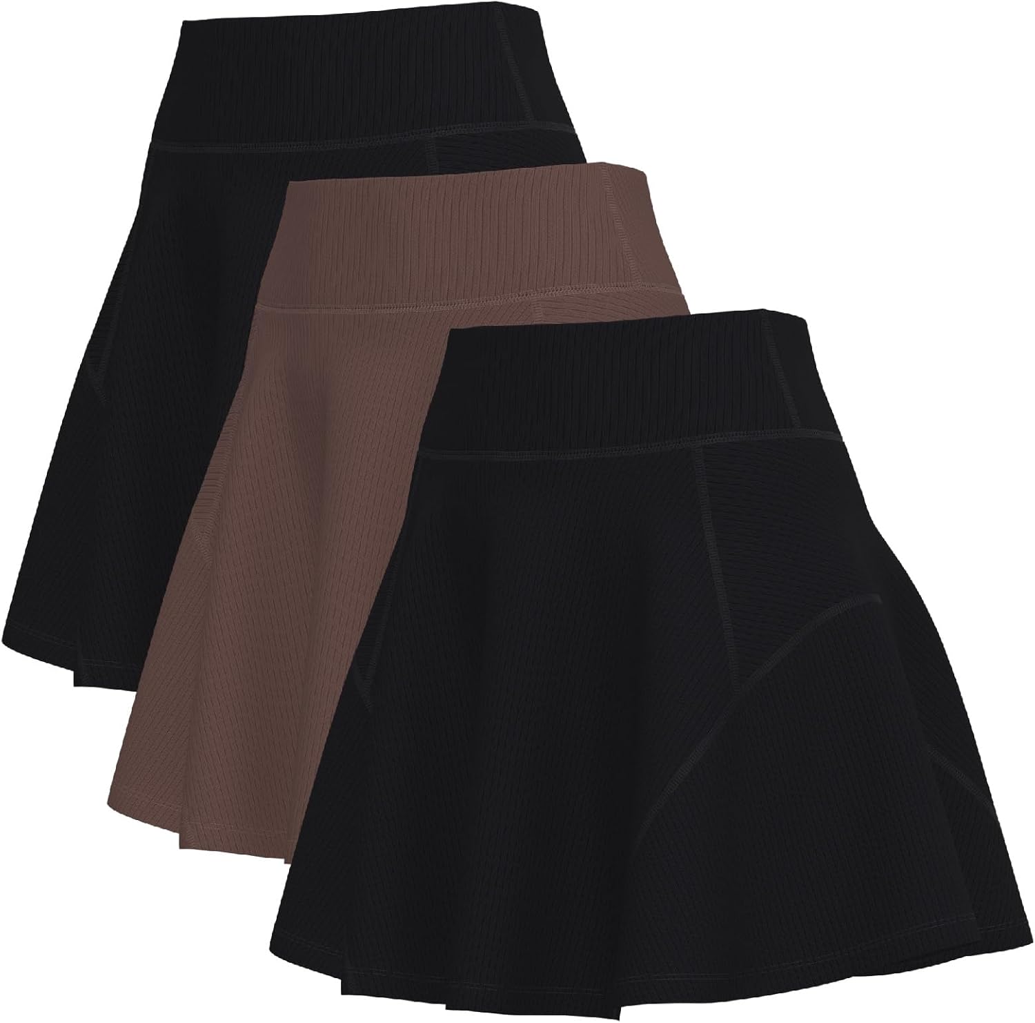 TAISIM Women's High Waist Workout Skort-No Chafe Athletic Skirt with Built-in Shorts&Pocket,Quick Dry for Running,Tennis,Gym