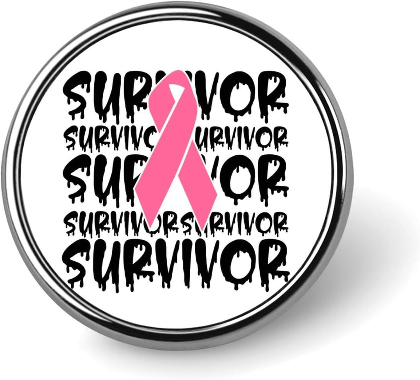 Enamel Pins Pieces Survivor Pink Ribbon Pins Cancer Survivor Ribbon Pink Ribbon Cancer Survivor Jean Buttons Cancer Ribbon Warrior Gift Button Pins Classic Pins For Women Backpacks Clothing