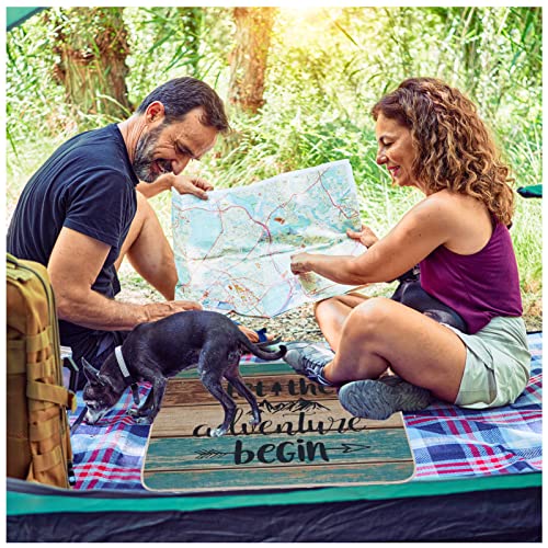 Nydecor Welcome Mats For Front Door Farmhouse Camper Door Mat Trailer Rv Floor Mats Let The Adventure Begin Camping Doormat Non Slip Rubber Entrance Rug For Indoor Outdoor 17X28 Inch #TOP6