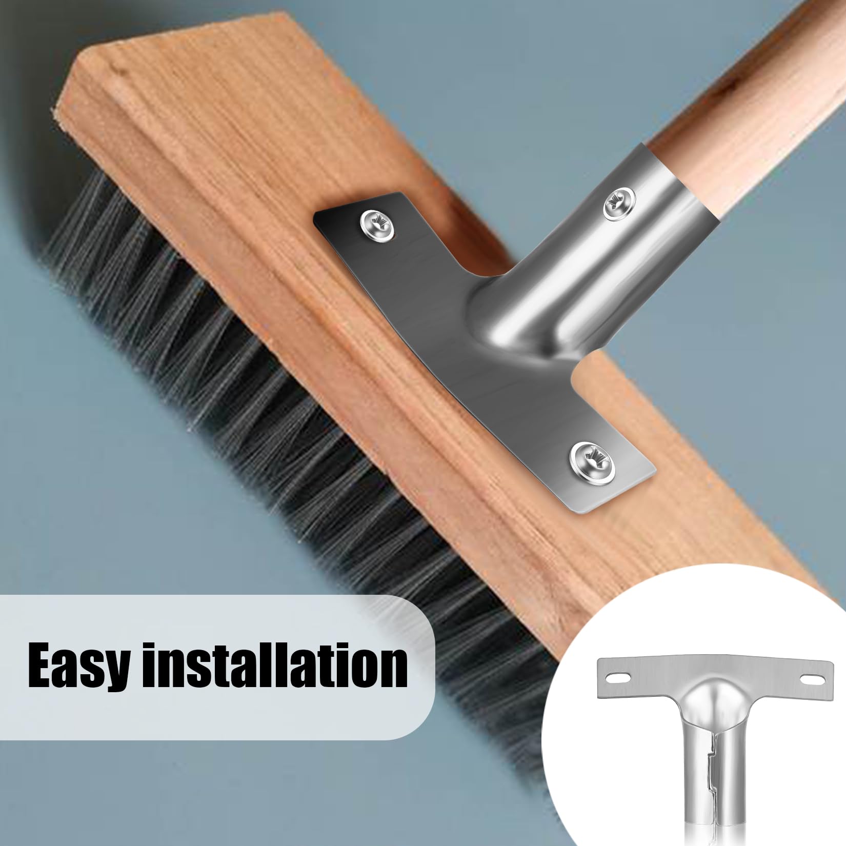 Lot De 6 Supports De Manche De Balai En Métal Avec Vis, Compatibles