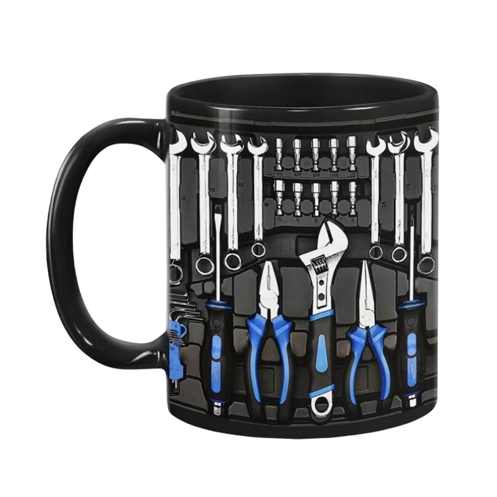 Zxfdsfdbnm Premium Ceramic Mechanics Toolbox Shaped Coffee Mug for and Craftsmen Drinking Cup with Ergonomic Handle Gift