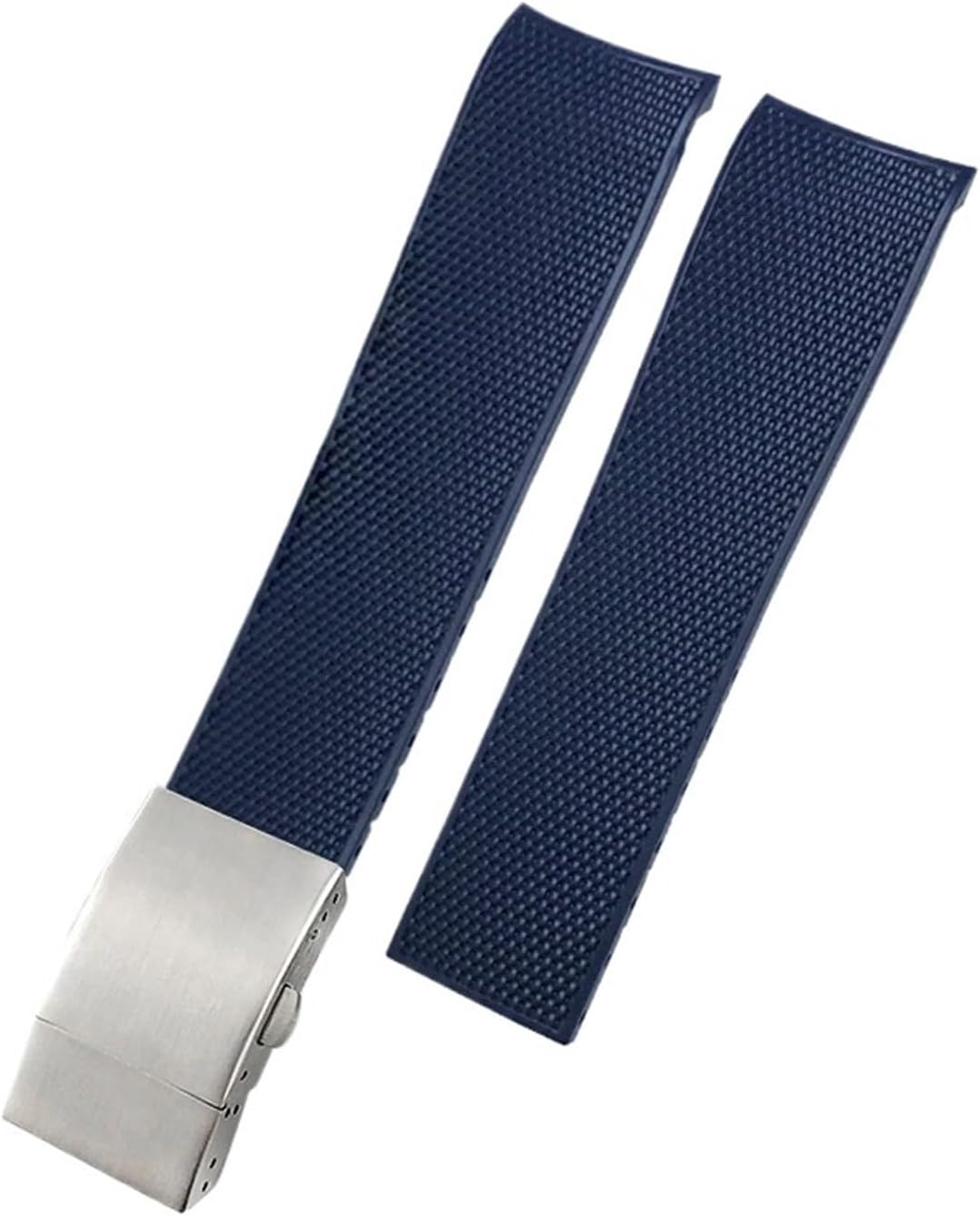 Compatible with 21mm 19mm 20mm Rubber Watch Bands Compatible with Longines Hydroconquest L3 Conquest Silicone Waterproof Watch Band, Black, Blue, Green and Gray.(Bl