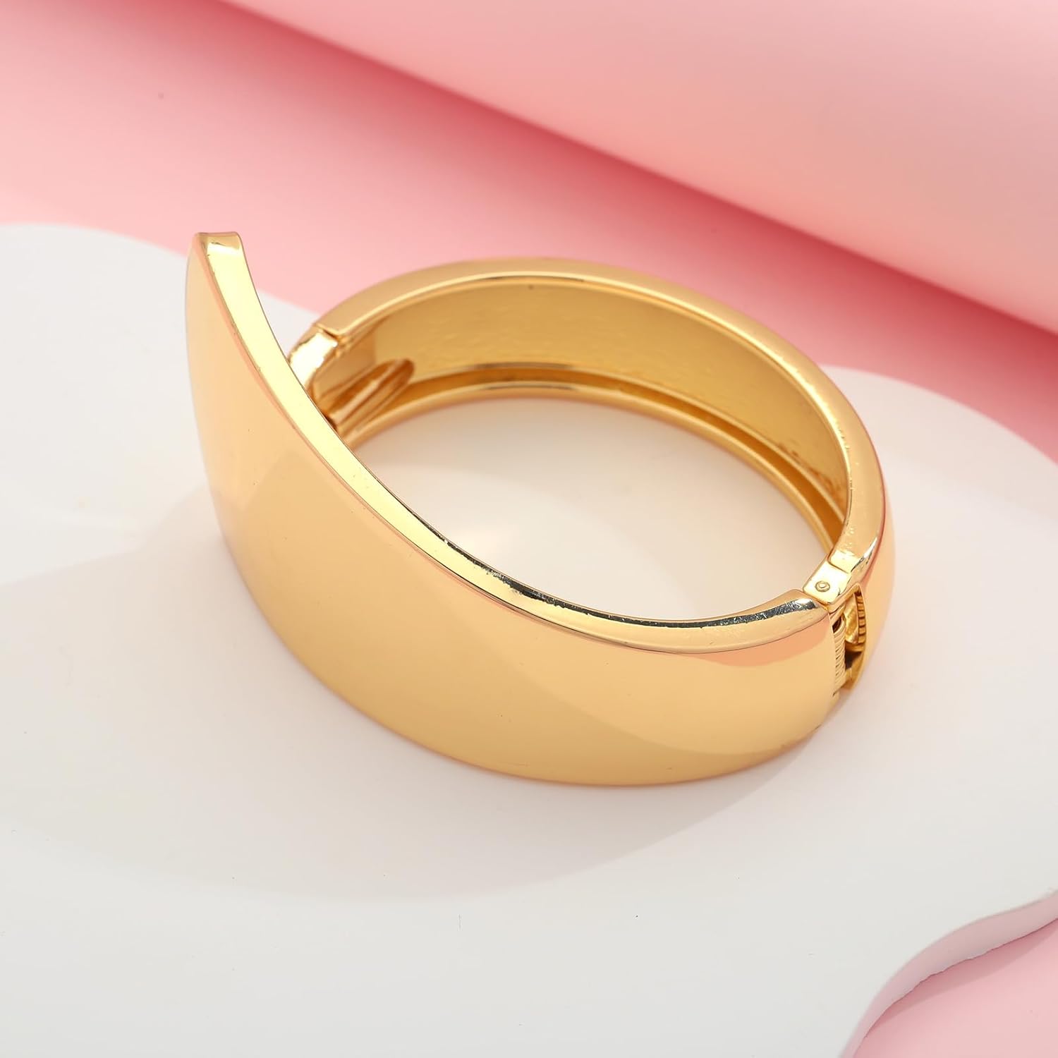 Chunky Gold Bangle Bracelet for Women Thick Irregular Gold Chunky Bracelets Statement Bracelet Trendy Jewelry - Image 5