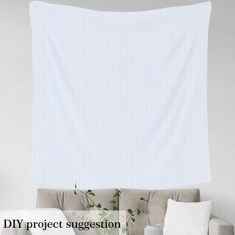 Blue White Stripes Upholstery Fabric for Chairs Couch,Modern Simple Style Striped Fabric by The Yard Sewing Supplies,Cute Fabric for Upholstery and Home Accents,5 Yards,180" L x 59" W