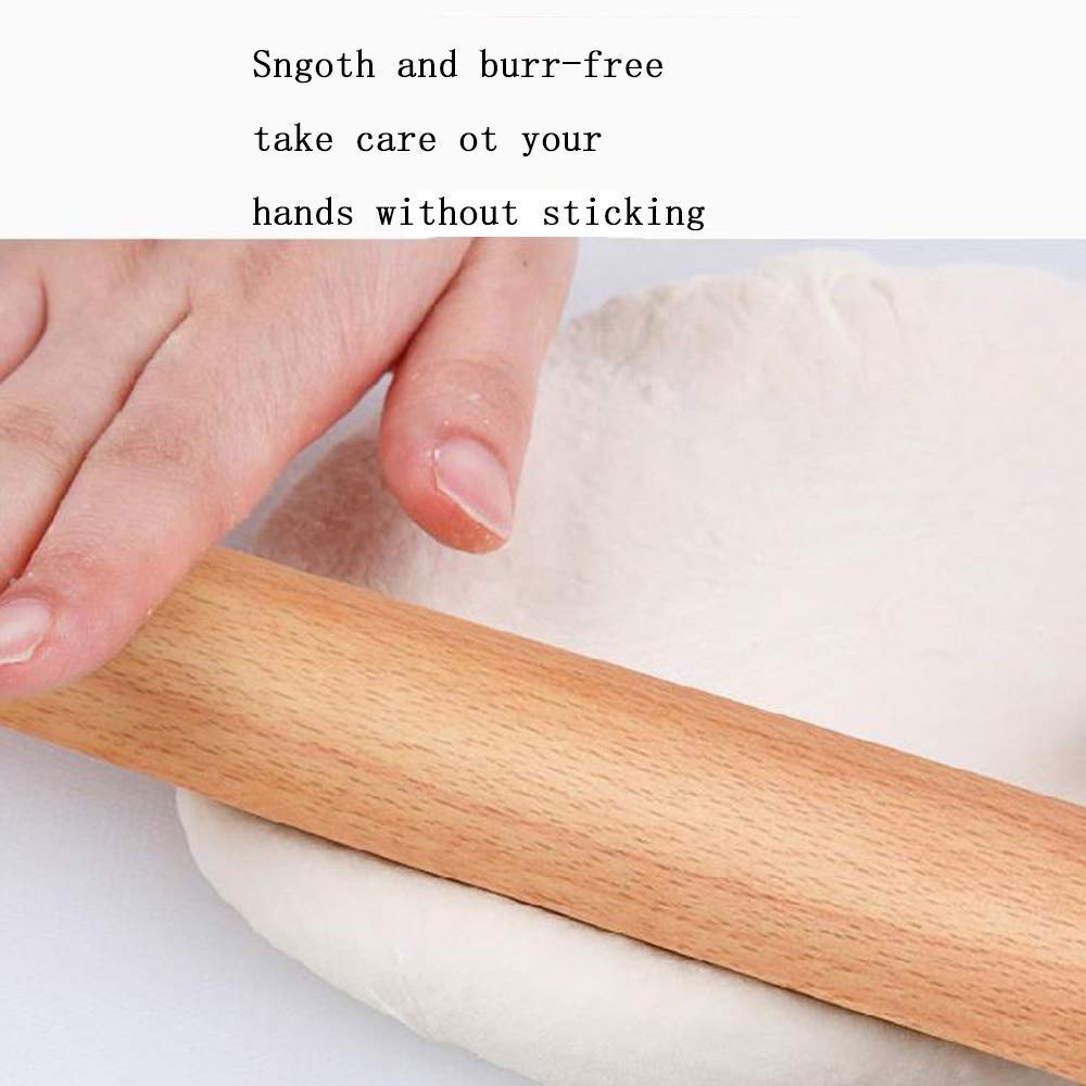 Mattarello in Legno Premium - Lunghezza 30 cm - Ideale per impasti per Pizza e Dolci al Forno - Superficie Antiaderente
