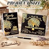 Tenceur Family Reunion Party Favors Decorations Family Reunion Guest Book Sign in Good Tree Guest Book Gathering Decorations with Pen for Gathering Decoration Party Favors, 112 Pages
