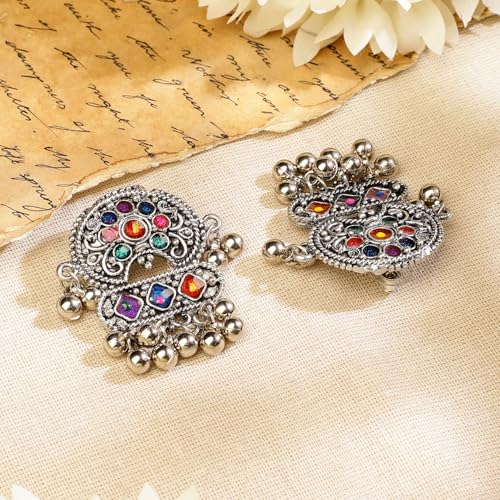 Image of Rubans Oxidised Necklace Set Indian Tribal Style Ethnic Jewellery Gift for Women & Girls