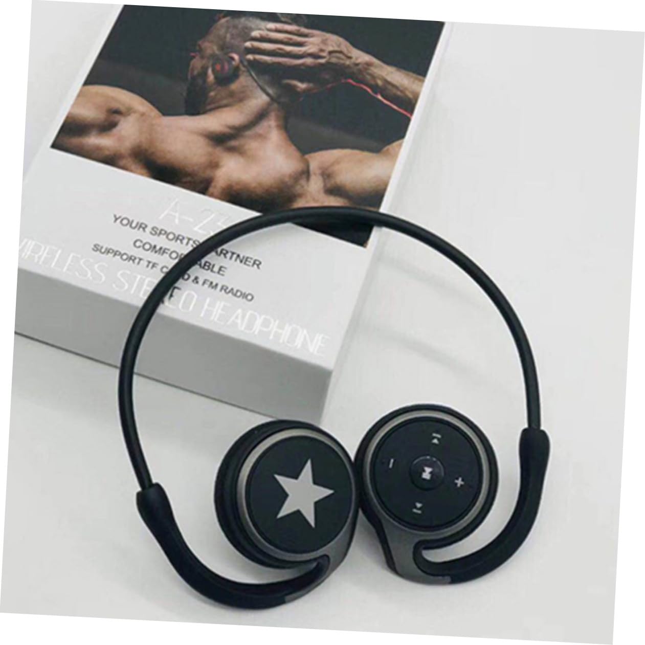 Ipetboom Auricolari Wireless da Viaggio con Riduzione del Rumore, Mini Auricolari Sportivi con Gancio Posteriore per Orecchio, Cuffie Esterne Portatili per Auto e Attività All’aperto,