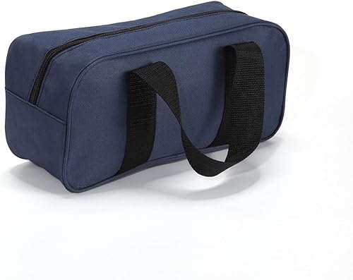 Miniatura 7 de Bolsa de herramientas resistente para herramientas combinadas para electricista, fontanería, jardinería, HVAC y más (1, azul)