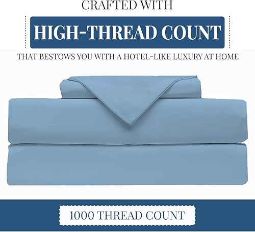 Miniatura 2 de Sábanas de algodón egipcio de 1000 hilos, tamaño Queen, juego de sábanas de 4 piezas, sábanas de hotel de lujo de tejido satinado, bolsillo profundo