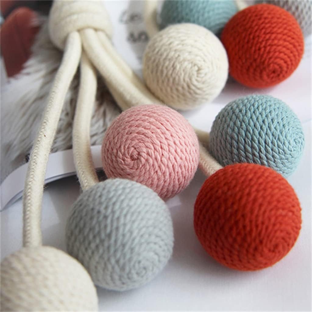 FMURY Perforated Magnetic Curtain Tie Yarn Tie Tie Rope Hook Storage Tie Rope Decoration