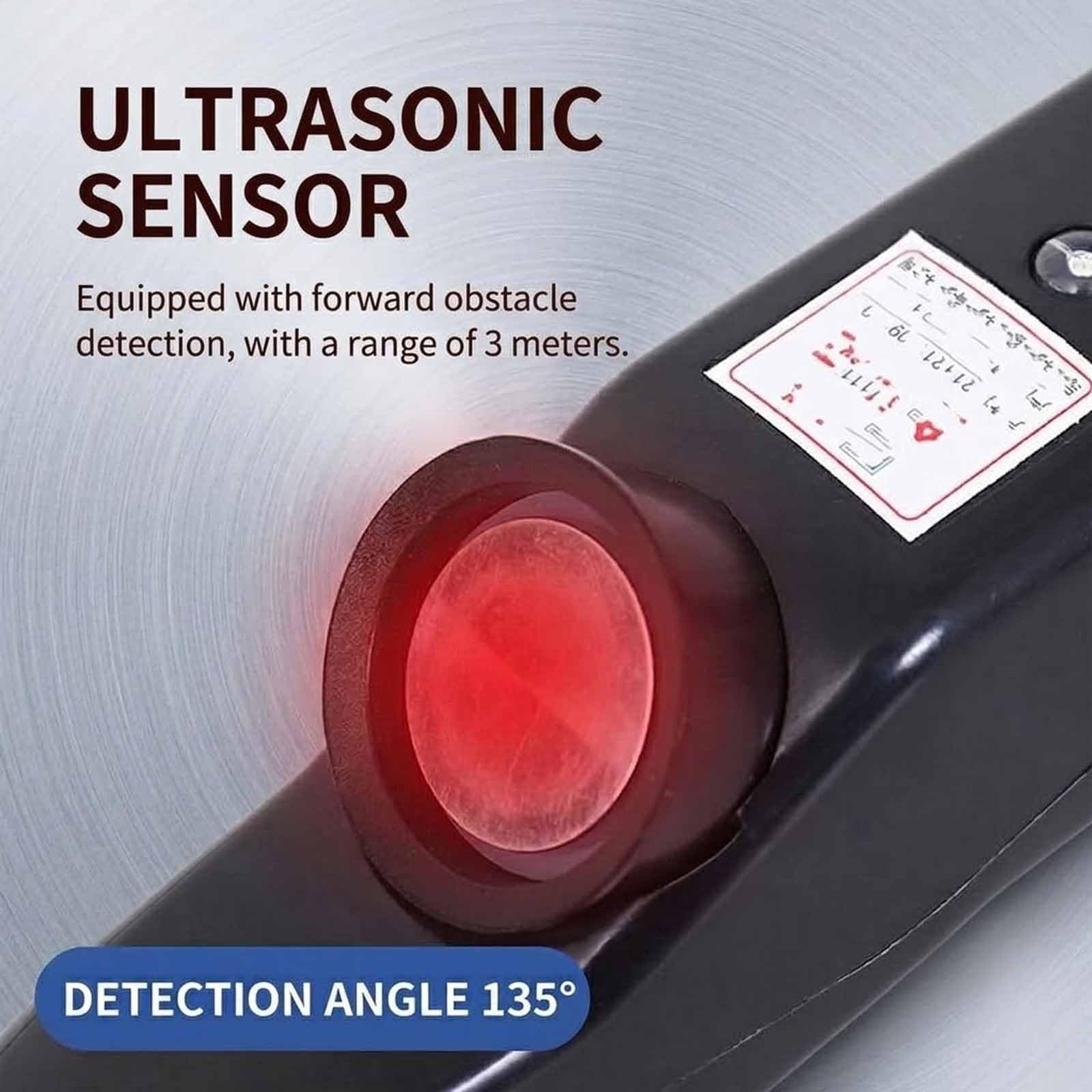 MObyat Bastón Electrónico Inteligente para Personas Ciegas, Bastón Electrónico con Voz Y Detección De Obstáculos De 3 Metros, Alertas De Voz En 8 Direcciones, Alertas por Vibración, Plegable,