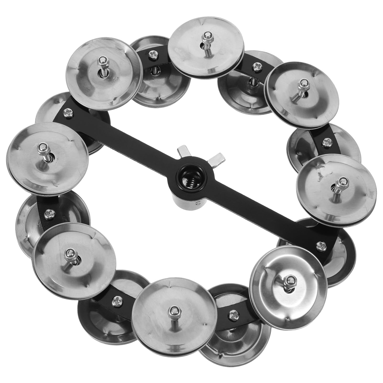 Tambourin Double Rangée pour Hi-hat - Finition Robuste pour Instrument de Percussion - 8