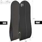 Your Bags Dress Bag for Gowns & Formal Dresses - Hanging Garment Bags for Travel Women - 72" Extra Long Garment Bags for Hanging Clothes - Extra Large Wedding Dress Garment Bag - 10" Gusset