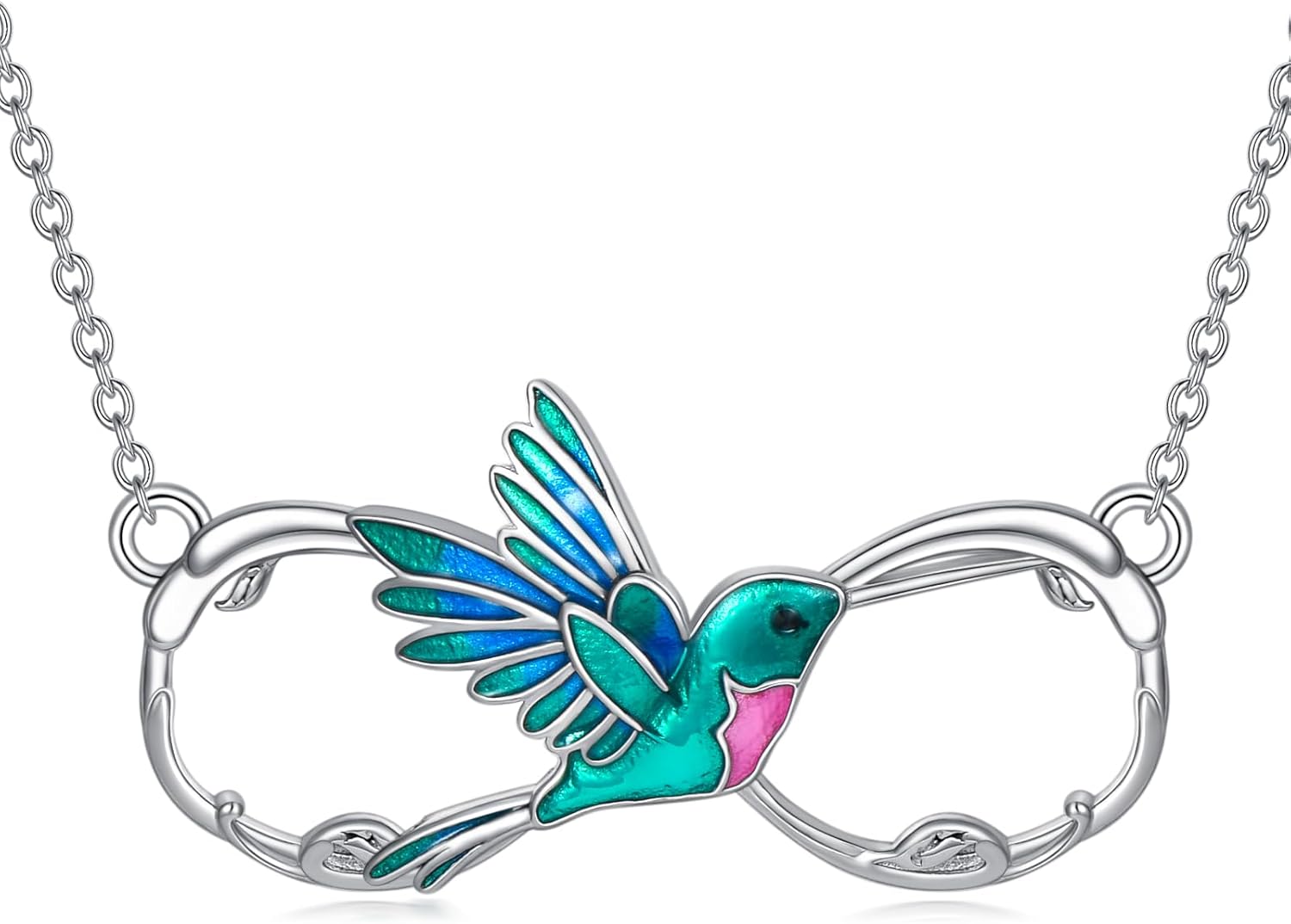 Hummingbird/Phoenix/Owl/Dove/Flamingo/Raven/Blue Jay/Cardinal/Peacock/Eagle/Parrot/Robin Necklace for Women 925 Sterling Silver Bird Pendant Necklace Animal Jewelry Gift for Mother Wife