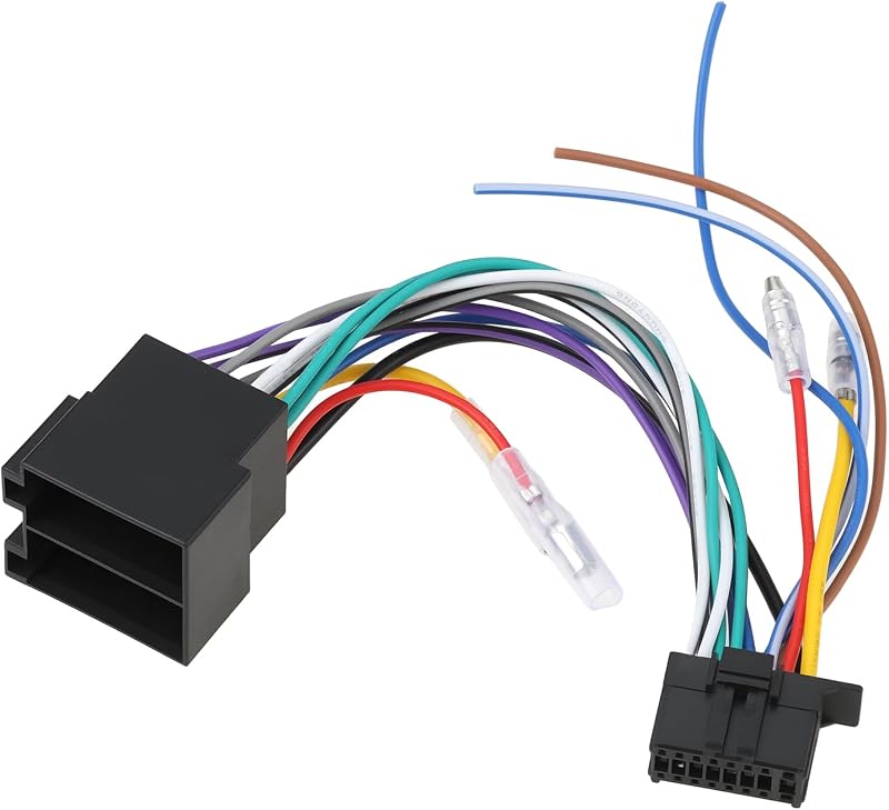ECSiNG 16 Pin ISO Car Stereo Adapter 22x10 mm Replace OEM 457008-0 Compatible with Kenwood Compatible with JVC