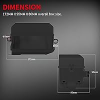 Vista 2 de DaierTek Caja de relé de 12 V, 6 ranuras, bloque de relé de fusibles, 6 ranuras ATC/ATO, bloque de fusibles y relé con relé, kit universal de caja
