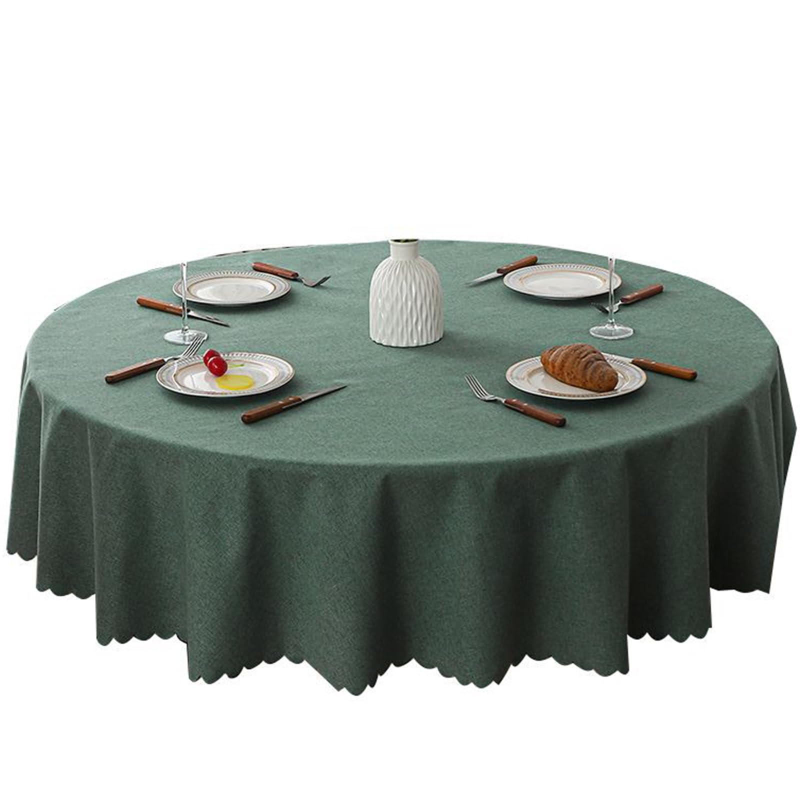 Nappe en lin imperméable antitache pour table de salle à manger de fête