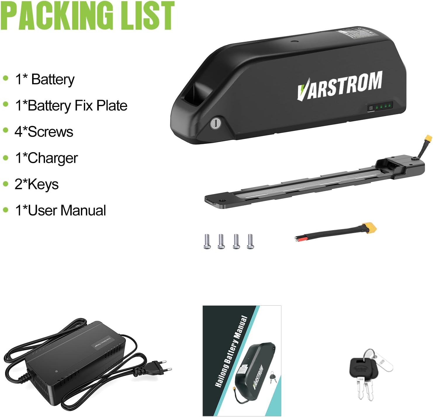 52V Ebike Battery,52V20Ah 1040Wh Electric Scooter Lithium Battery with Waterproof Case,with 3A Charger&30A BMS,Compatible with BAFANG/Voilamart/AW 0-1000W Ebike Conversion Kit