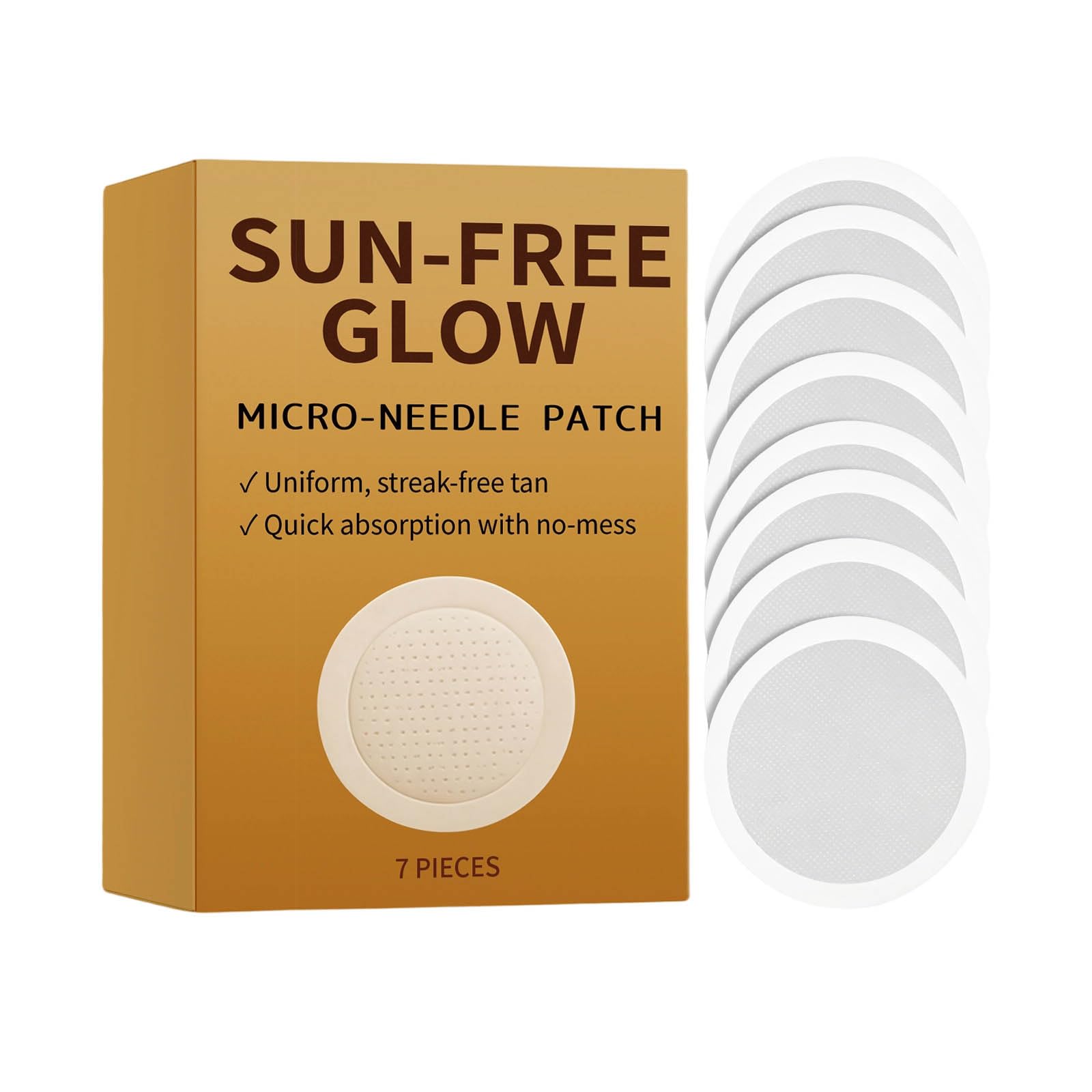 Sun-Free Glow,Microaguja Brillo Libre De Sol Microaguja Parche Luminoso Sin Sol Parche De Microaguja Brillo Libre 2026 Nuevos Parches Brillantes Sin Sol Parche De Microagujas Autobronceador (1PCS)
