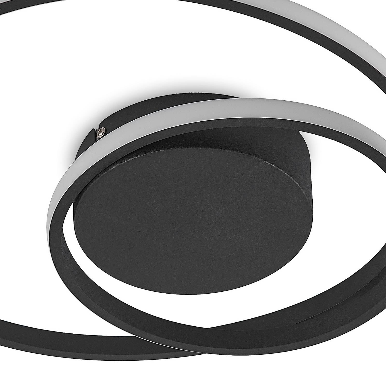 LED Plafonnier Kambia (Moderne) En Noir Aluminium E. A. Pour