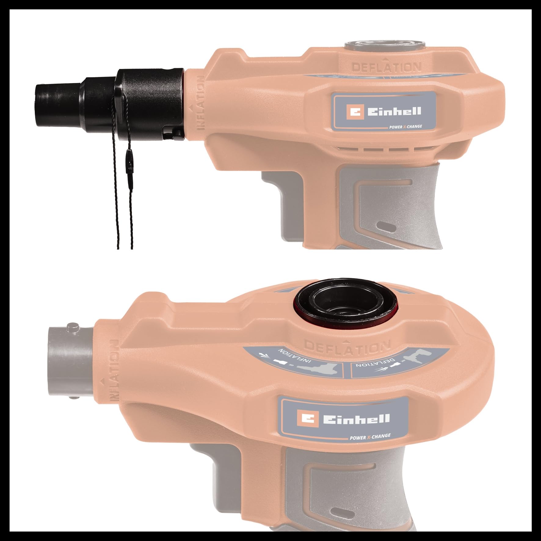 Einhell Compresor de Coche con Batería CE-CC 18 Li + Set de Bomba de Aire CE-AP 18 Li Power X-Change (18 V, incl. Accesorios, 1 Batería 2,0 Ah y Cargador)