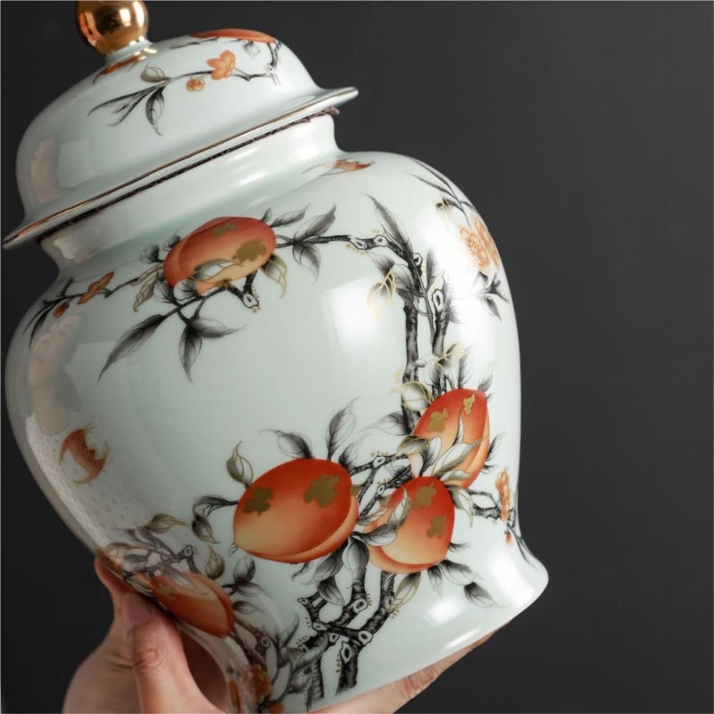 CMBSSTFC Pojemnik na herbatę kreatywny luzem pojemnik do przechowywania herbaty słoik chiński retro ceramiczny szczelnie zamknię słoik strona główna kuchnia słoik do przechowywania przypraw słoik na