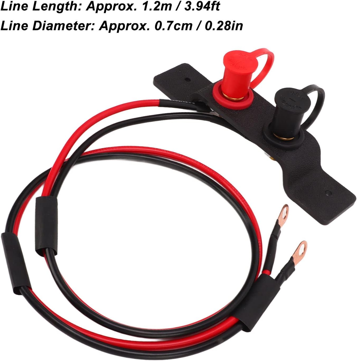 Generic UTV Battery Terminal Relocation Kit Copper Core Cable Charging Jumper Terminals Fit for canam, Fit for Polaris, Trucks, ATV