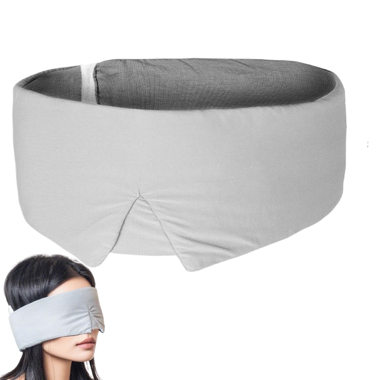 Maschera Occhi Maschera Oscurante da Viaggio | Maschera Nera Traspirante con Cinturino Regolabile per Sonno Ufficio Casa Viaggio Relax Yoga