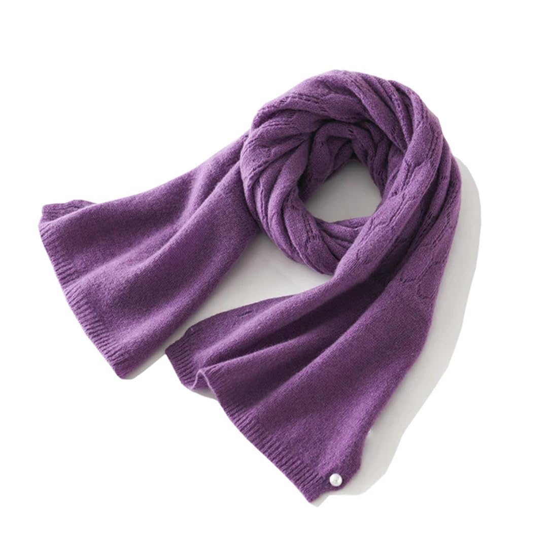 Lmtossey Primavera E Autunno Stagione Sottile Delle Donne di Lana Sciarpa Scialle Lungo Lavorato A Maglia Hollow Solid Scialle di