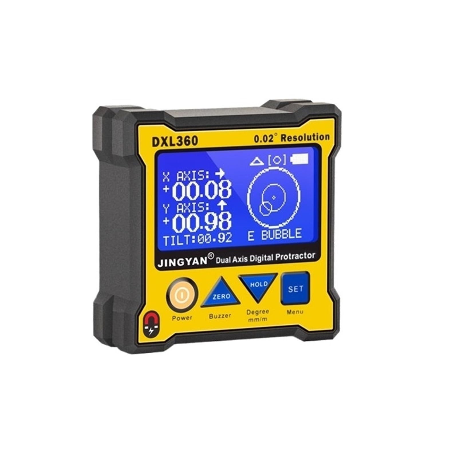 Evpeoetcpc Dxl360 Magnetic Electronic Level, Dxl360 Digital Inclinometer Angle Gauge Digital Lcd Angle Protractor Level Box Measuring Tools(Dxl360 Magnetic)