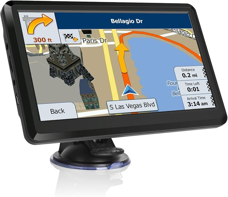 Navegación GPS para automóvil Navegación GPS para camiones, vehículos recreativos y automóviles, alertas para conductores, indicaciones paso a paso, mapa 2025 con UpdateMap gratuito
