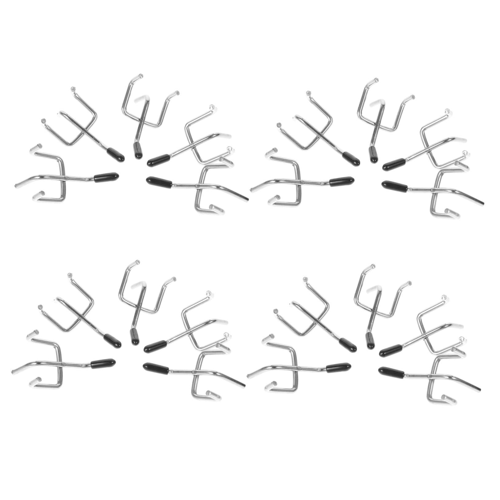 OUNONA 20 Sets of Iron Pegboard Hooks Utility Hooks for Pegboard Easy Install Retail Display Suitable for Supermarkets