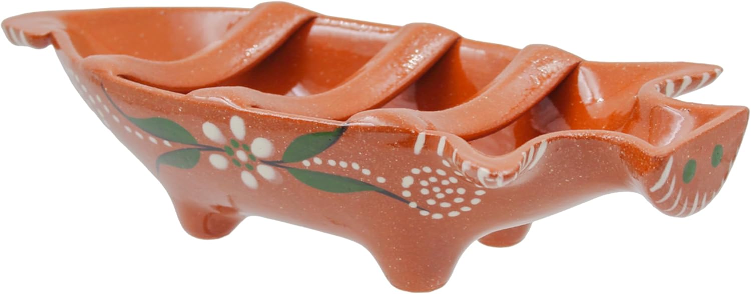 Hand-Painted Terracotta Pig-Shaped Sausage Roaster - Made in Portugal
