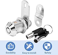 Vista 5 de RV Storage Locks - Keyed Alike, 7/8' Fits 9/16' Max Door Thickness, Camper Trailer Cabinet Locks (6 Pack)