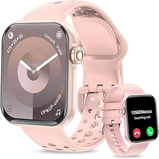 Fitonme Smart Watch (2 Straps) HD 1.83 Inch for Men and Women with Bluetooth Calling, Heart Rate and Sleep Monitor, IP67 W…