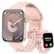 Smartwatch Uomo Donna (2 cinghie)1,83” HD Smart Watch Con Chiamata Bluetooth, Frequenza Cardiaca e Monitoraggio Del Sonno, IP67 Impermeabile, 100+ Modalità Sport Fitness Tracker iOS Android,Rosa