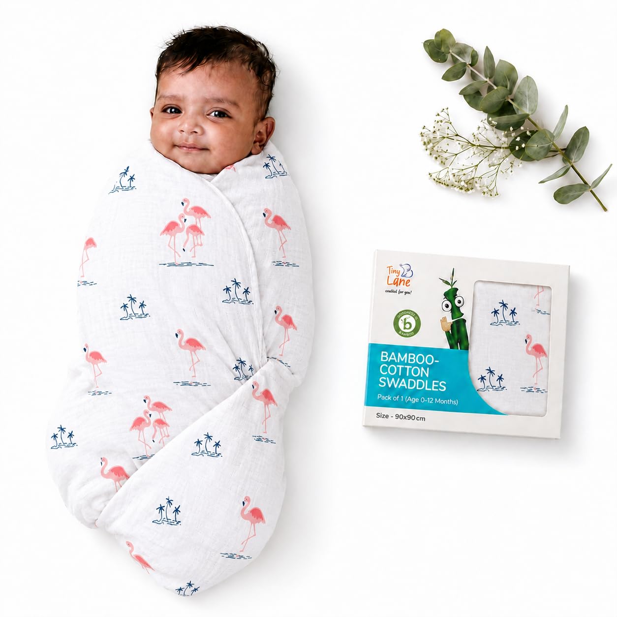 TinyLane Cotton Swaddle Wraps - Newborn Baby Set -10 TinyLane Cotton Swaddle Wraps - Newborn Baby Set -10
