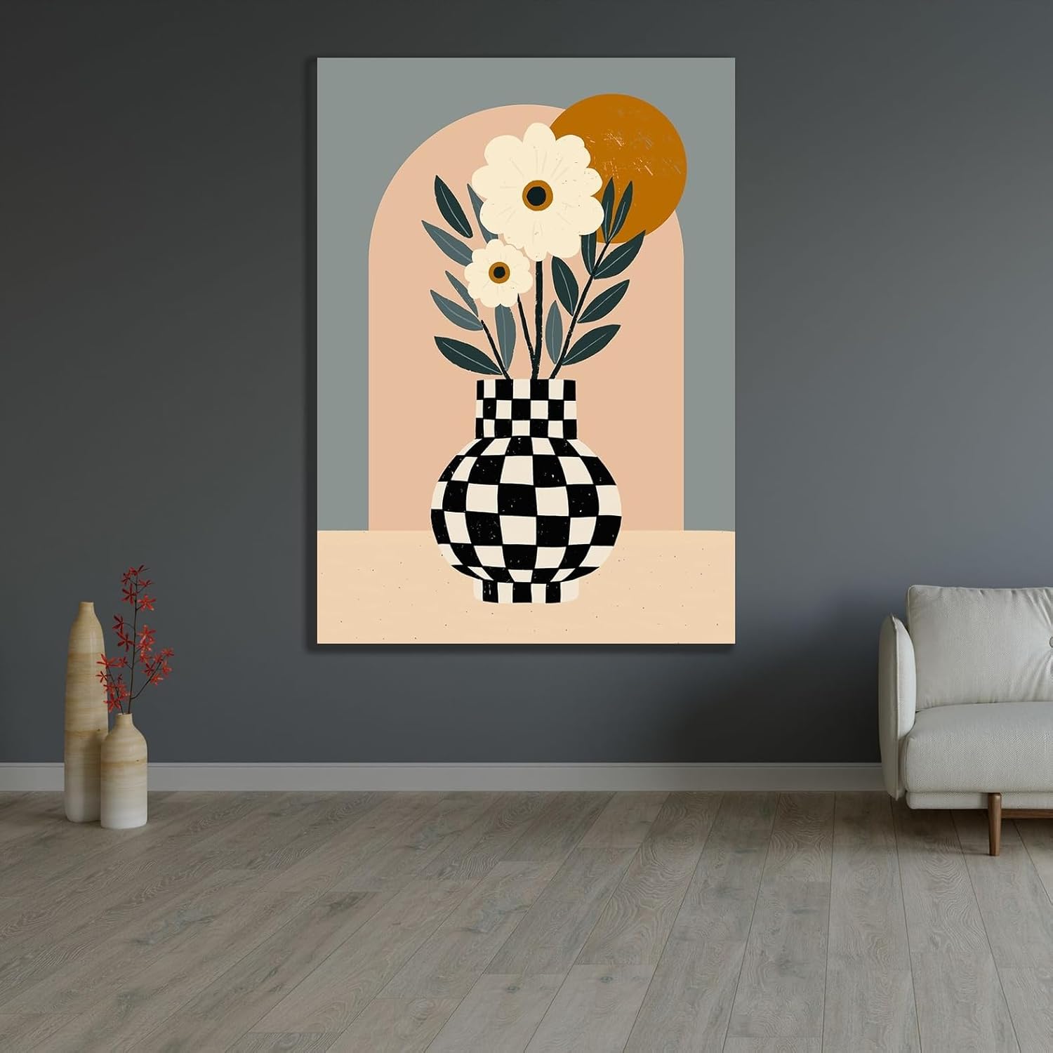 ArtDirect Whimsical Vases 01 Unframed Art Print Giclee Poster by Siorowska, Katarzyna - Ready for Framing with Customization Sizes 7x10, 10x14, 14x20, 24x34, 34x48, and 43x60 Inches