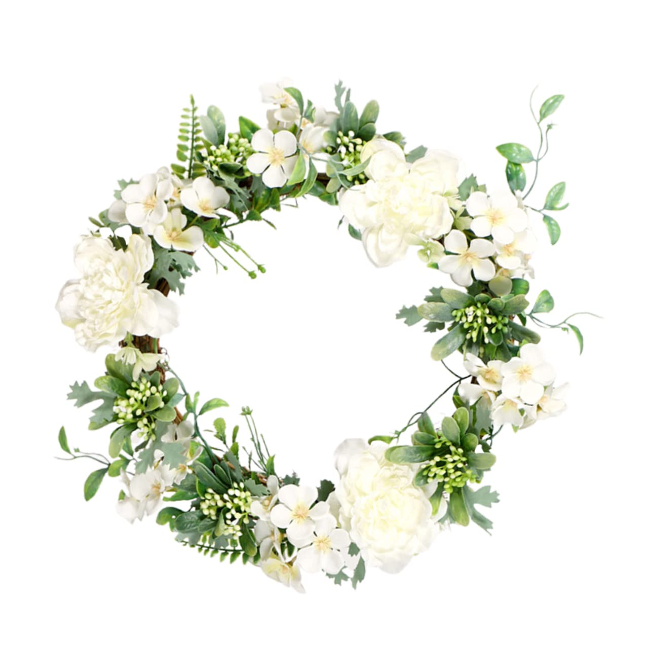 STOBAZA 2stücke Künstlicher Camellia Blumenkranz Weiße Wanddekoration Für Tür Und Festlichkeiten Pflegeleicht Und Langlebig Für Hochzeiten Partys Und Zuhause