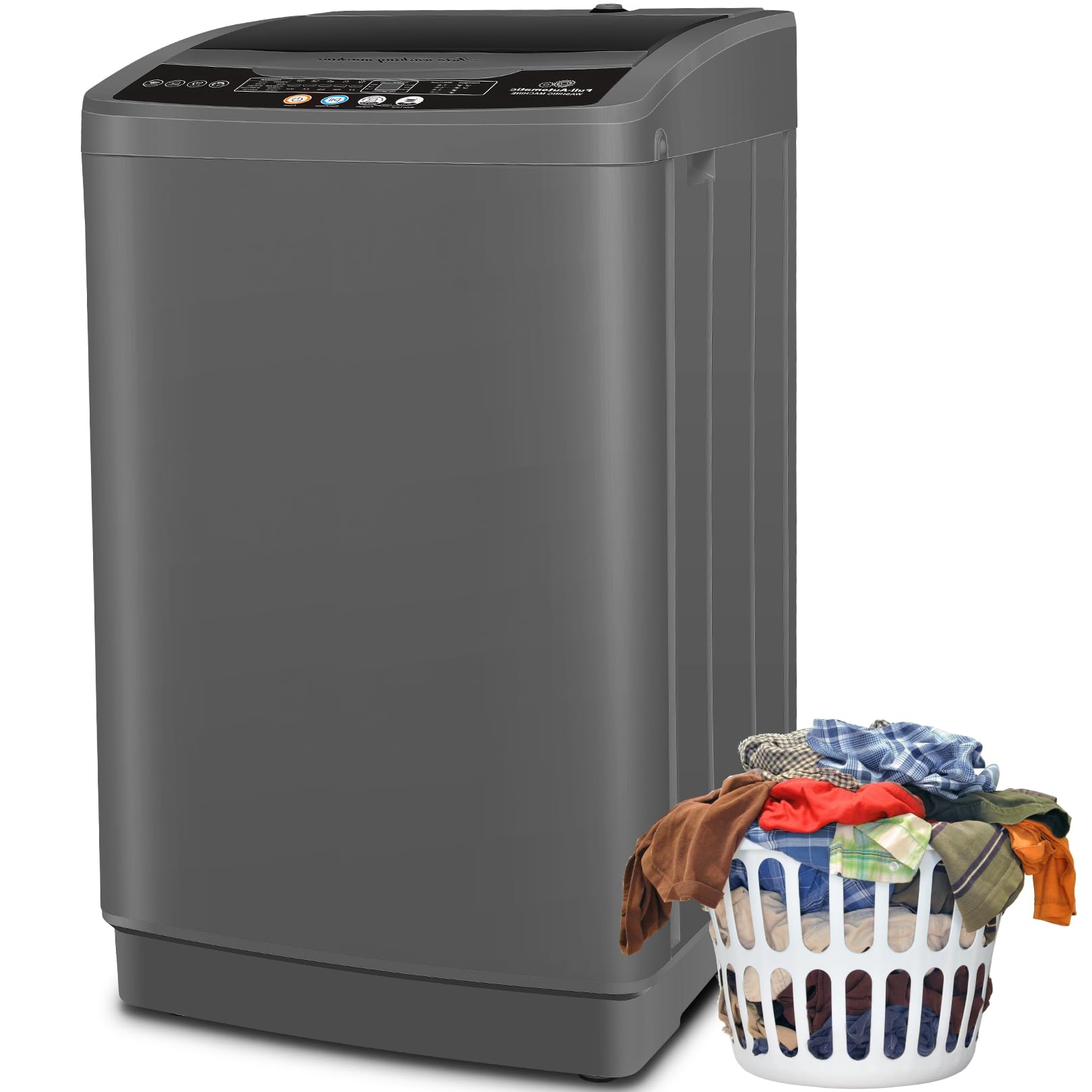 Lavadora portátil Nictemaw de 20 lb de capacidad, lavadora y secadora de 2.8 pies cúbicos con 10 programas, 8 niveles de agua, lavadora compacta para apartamentos, dormitorios y casas rodantes.