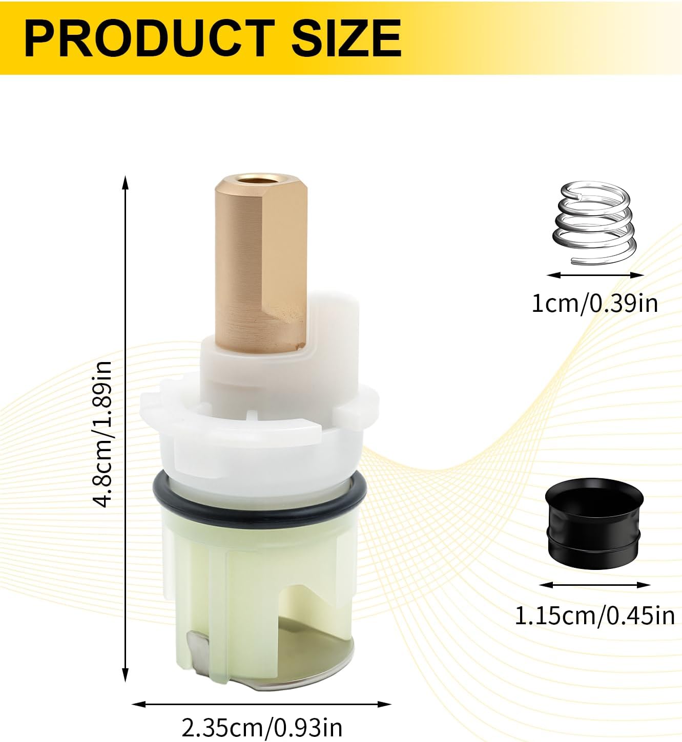 RP25513 Faucet Stem Assembly Replacement Kit Compatible with Delta Two Handle Faucet, Faucet Repair Kit with RP4993 Seats Springs and RP24097 Turn Stop for Bathroom Kitchen Sink (4 Pack)