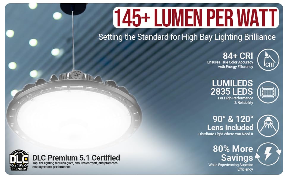 RuggedGrade Corvus II Series 240W LED High Bay UFO | 35,000-227416